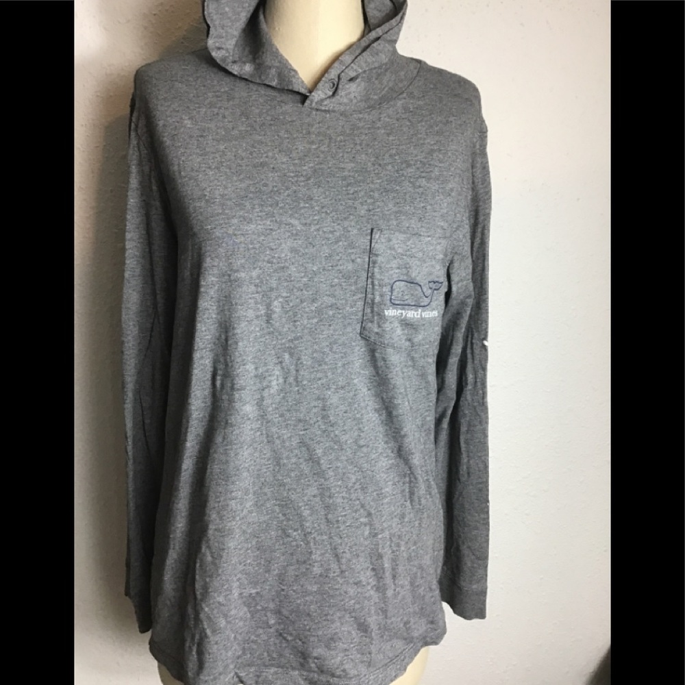 Vineyard vines gray hoodie sweatshirt size small